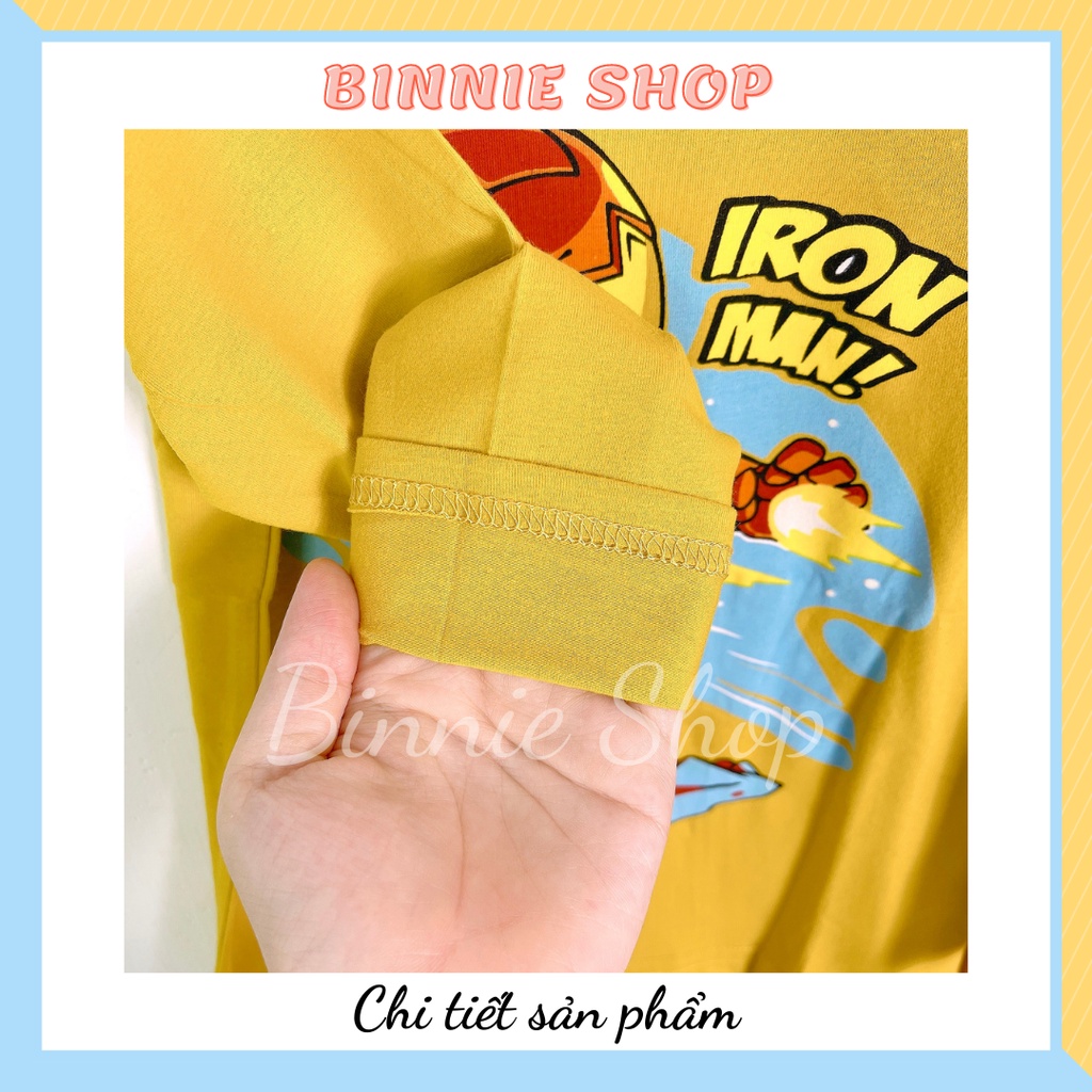 Đồ bộ dài tay BINNIE SHOP cho bé trai từ 7-15kg (0-3 tuổi) Quần áo thu đông bé trai chất cotton xuất hàn BTND3