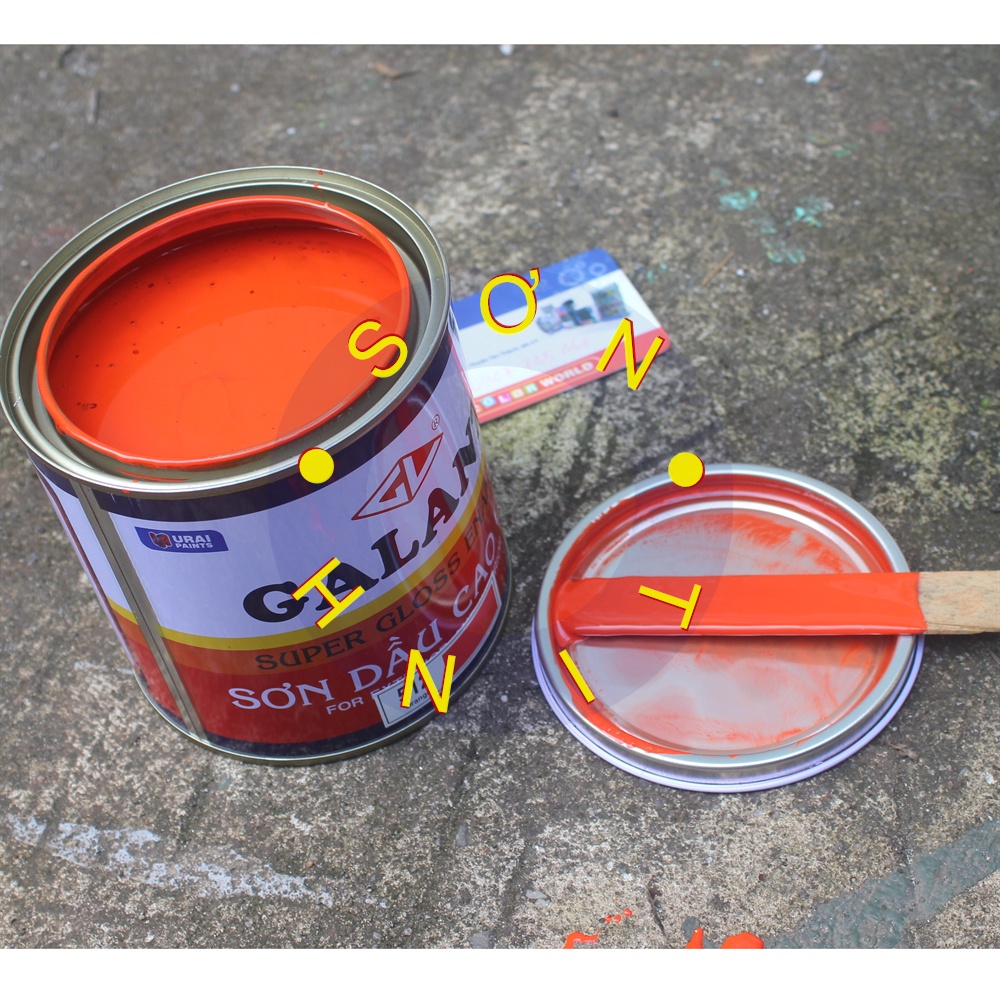 Sơn dầu màu cam 512 800ml galant Orange (Tập Đoàn URAI - Thái Lan) cho gỗ, tôn, sắt thép