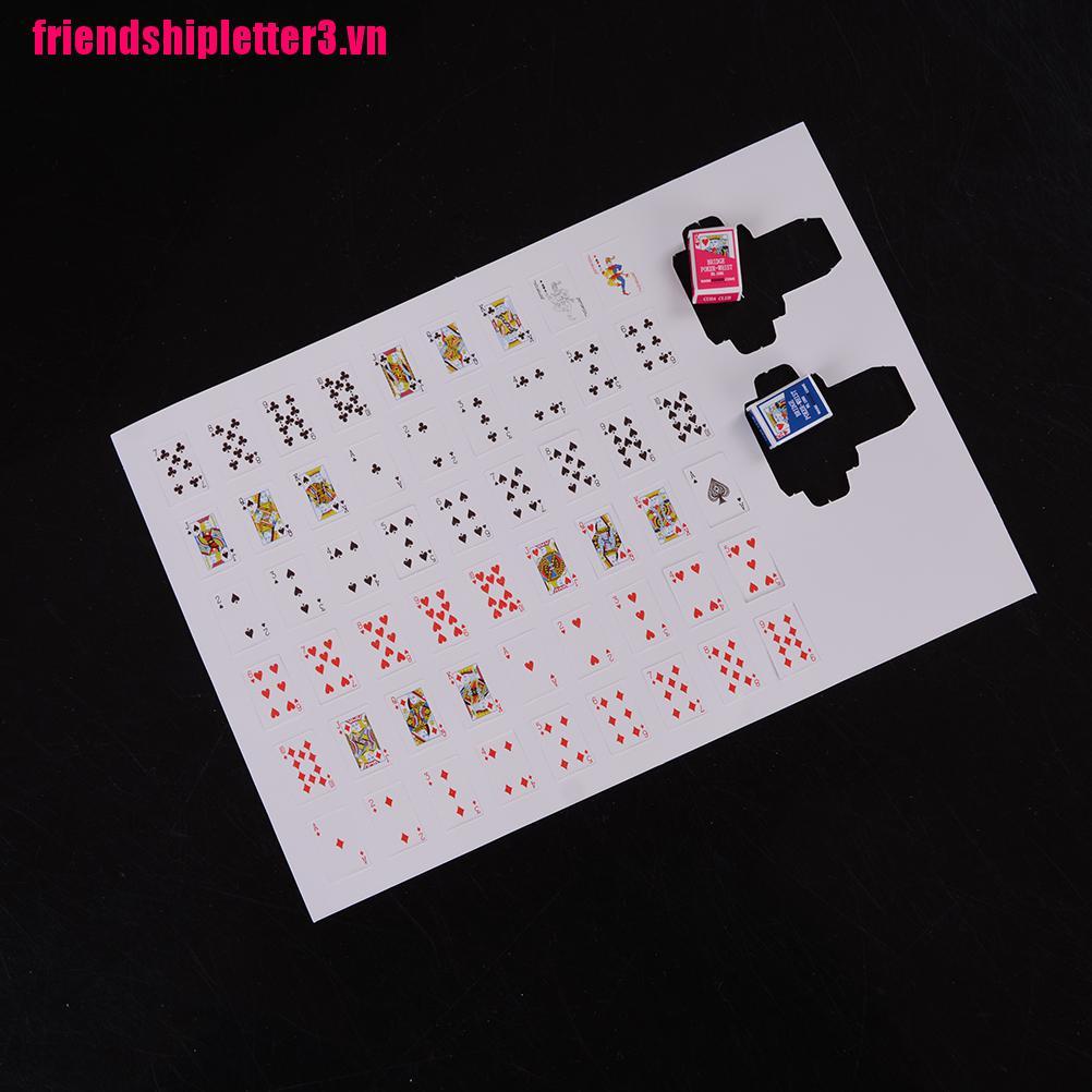 Bộ Thẻ Bài mini Tỉ Lệ 1: 1 Xinh Xắn Dành Cho Nhà Búp Bê