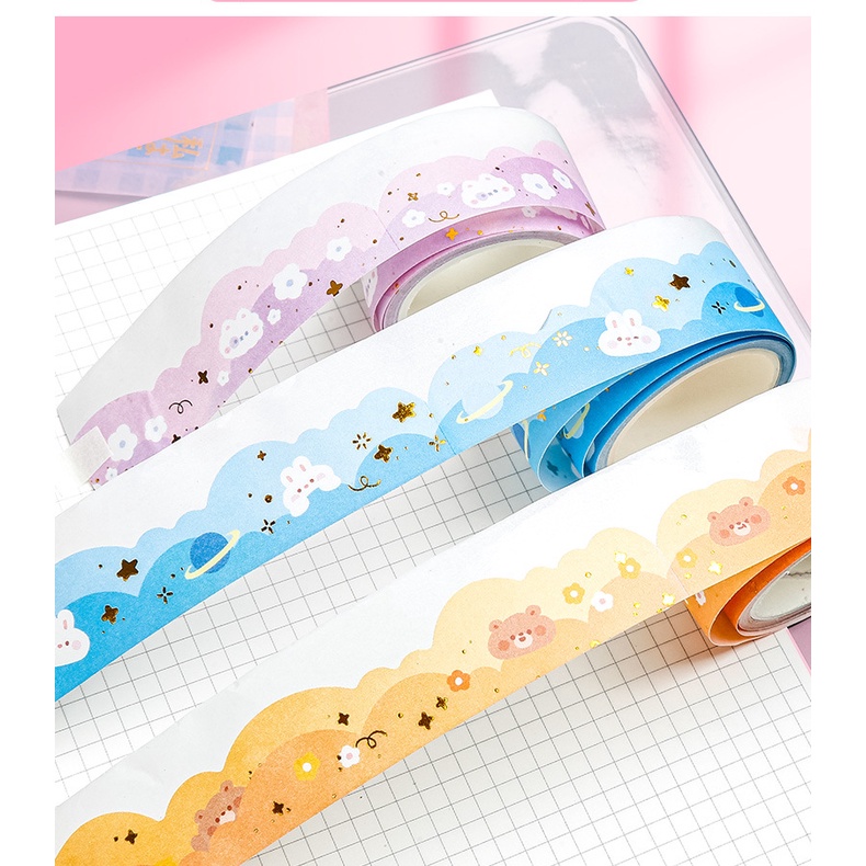 Kabaxiong Miếng Dán Trang Trí Sổ Tay Hình Đám Mây Xinh Xắn
