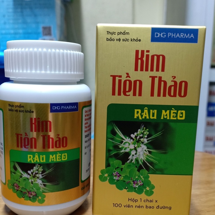 Kim Tiền Thảo Râu Mèo DHG PHARMA chai 100 viên - Giúp lợi tiểu, hạn chế sỏi tiết niệu