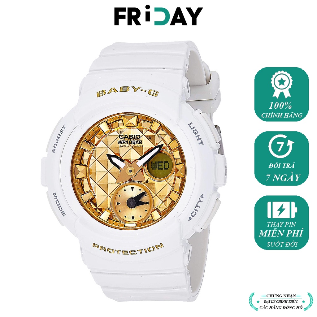 Đồng hồ nữ Casio Baby-G BGA-195M-7ADR chính hãng, dây cao su