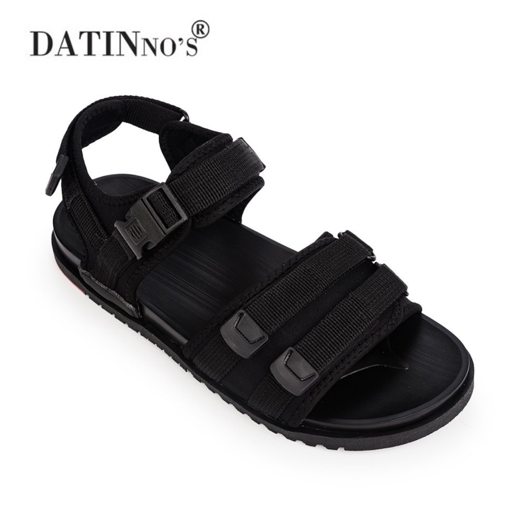 Sandal Cao Cấp Cho Nam DATINNOS Dáng Quai Ngang Trẻ Trung Đen Xám