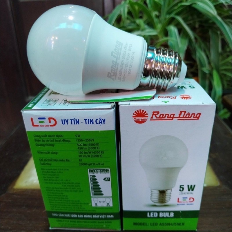 Đèn học để bàn RẠNG ĐÔNG chống cận MẪU MỚI kèm bóng LED 5W tiết kiệm điện năng, bảo vệ thị lực (ánh sáng vàng)