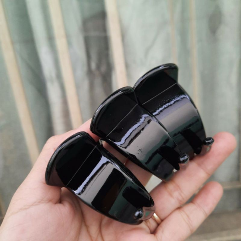 Combo 5 cái Kẹp tóc 2 răng màu đen loại bóng
