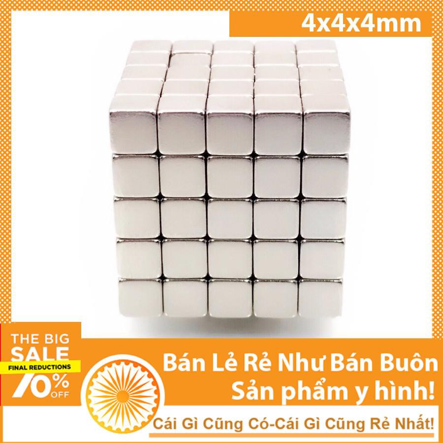 Nam Châm Đất Hiếm Viên Lập Phương Khối Vuông 4X4x4mm Làm Đồ Chơi Trẻ Em Ứng Dụng Cuộc Sống 69