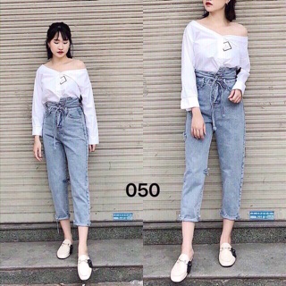 Baggy Jeans Rách ( Kèm Belt)