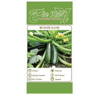 Gói 10 hạt giống bí ngòi xanh The Xanh Garden Supply