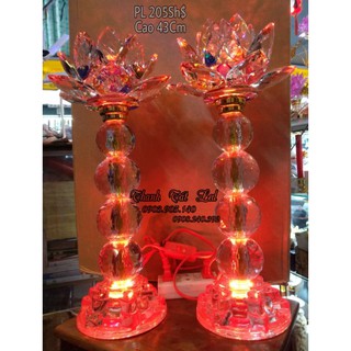 Bộ Đèn Thờ Sen Pha Lê PL205sh