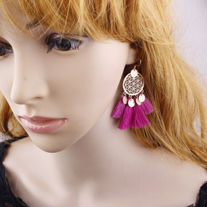 Khuyên Tai Tua Rua Phong Cách Bohemian Cổ Điển Thanh Lịch Dành Cho Nữ