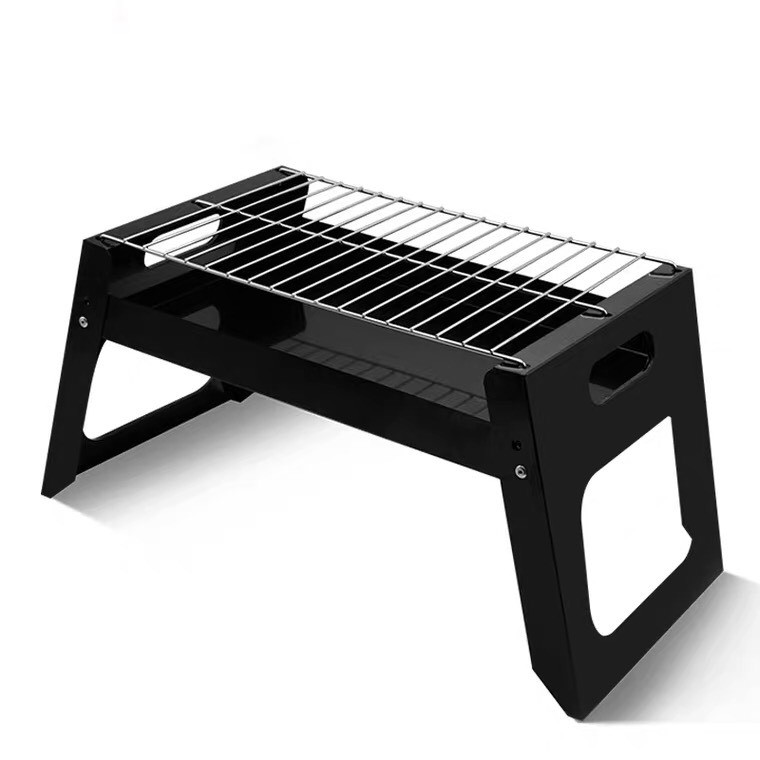 Bếp nướng than hoa nướng ngoài trời BBQ chất liệu inox cao cấp- Có Chân Đế, Tay Cầm Xếp Gọn Tiện Lợi TL-258