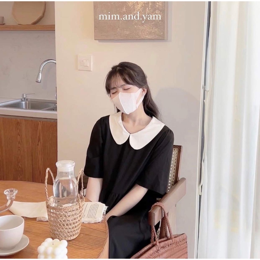 Váy Babydoll 2 tầng cổ Bèo FreeShip