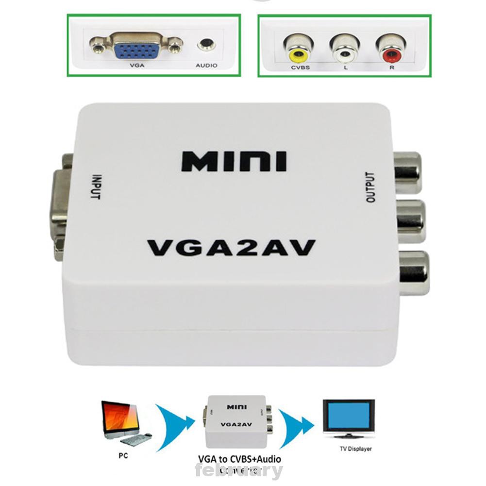 Bộ Chuyển Đổi Âm Thanh Vga Sang Av 1080p Mini | BigBuy360 - bigbuy360.vn