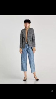 Áo dạ nữ kẻ zara xuất xịn
