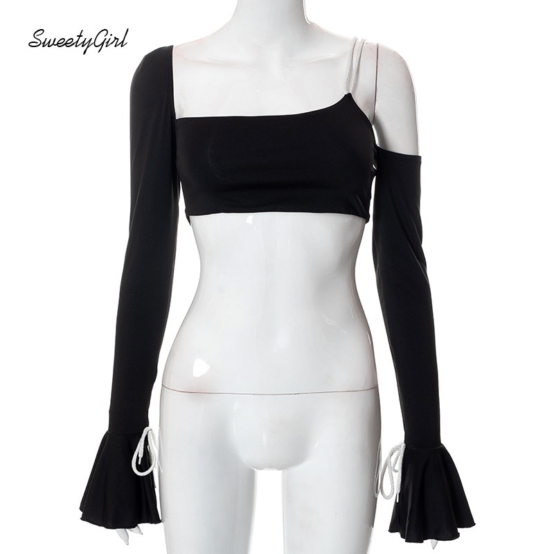 Áo Thun Cổ Vuông Dáng Ôm Hở Vai Màu Trơn Thời Trang 2022 Dành Cho Nữ