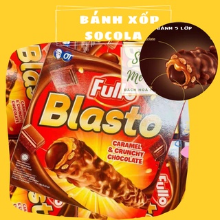 Bánh xốp ống socola 5 lớp 270g - hộp 15 cây blasto fullo indonesia - shop mẹ bắp