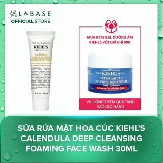 Sữa rửa mặt hoa cúc - kiehl’s calendula deep cleansing foaming face wash 30ml a59