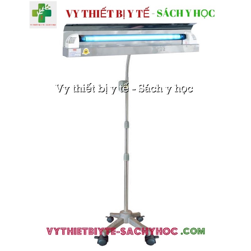 Đèn cự tím điều khiển từ xa 60cm có bánh xe chân