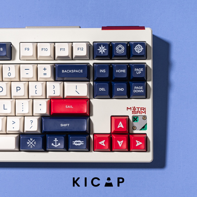 Bộ keycap Navy SA profile tráng men siêu bền nút bàn phím cơ - Kicap