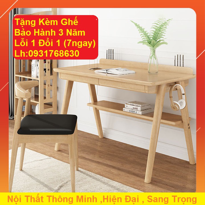 Bàn Làm Việc Bàn Học Bàn Máy Tính Bắc Âu ( Tặng Ghế )