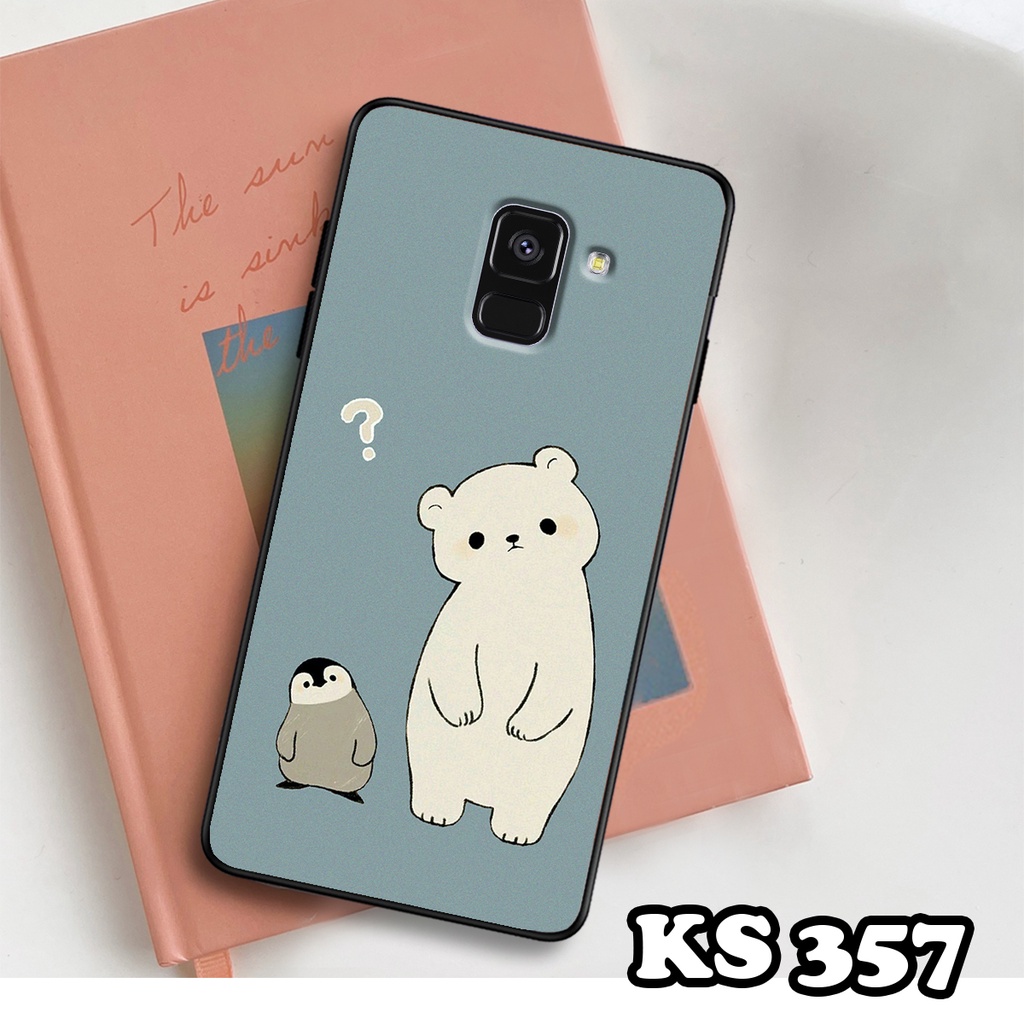 Ốp lưng Samsung A8 2018 - A8 Plus - A8 Star - Ốp Samsung in hình Cat&amp;Bear đáng yêu - Chất liệu TPU siêu bền, bảo vệ máy