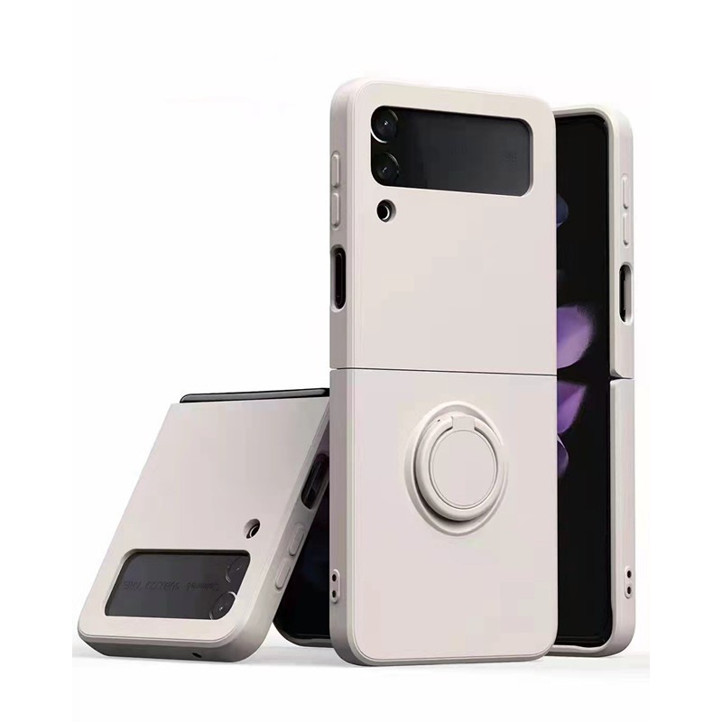 Ốp điện thoại silicone mềm có đế chống va đập thích hợp cho Samsung Z Flip 3
