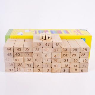 Trò Chơi Rút Gỗ Lớn Loại 54 Thanh Từ Gỗ Cao Cấp Jenga In Stock