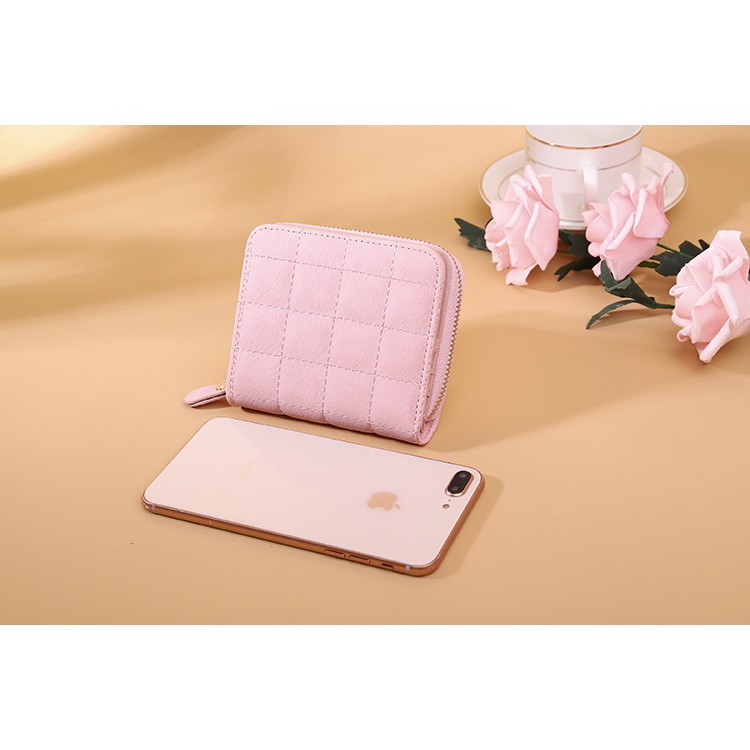 Ví Da nữ mini cầm tay Hàn Quốc nhỏ gọn bỏ túi nhiều ngăn thời trang cao cấp