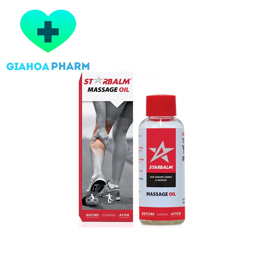 Dầu xoa bóp Starbalm Massage Oil làm ấm, nóng cơ bắp trước, sau khi vận động, thể thao, lưu thông, thư giãn mạch máu