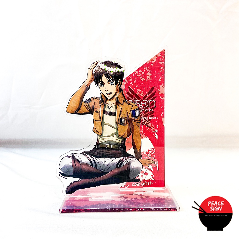 Mô hình nhân vật  ATTACK ON TITAN ver VÒNG HOA Đại Chiến Titan mica standee anime chibi trang trí trưng bày