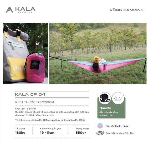 Võng dã ngoại siêu nhẹ KALA Hammock