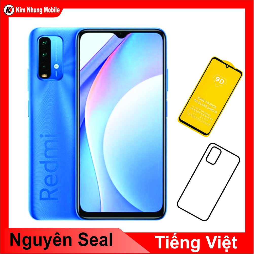 Combo Điện thoại Xiaomi Redmi Note 9 (4G) 128GB Ram 4GB + Cường Lực - Hàng nhập khẩu