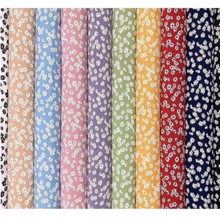 V140🌸 VẢI LỤA HOẠ TIẾT CÚC HOẠ MI MAY ĐỒ CHO TRẺ EM, DOLL, OBITSU, DIY, DECOR, HANDMADE, QUILTING, SCRUNCHIES....