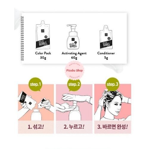 Thuốc nhuộm tóc dạng bọt Hello Bubble Foam Mise en Scene Hàn Quốc | BigBuy360 - bigbuy360.vn