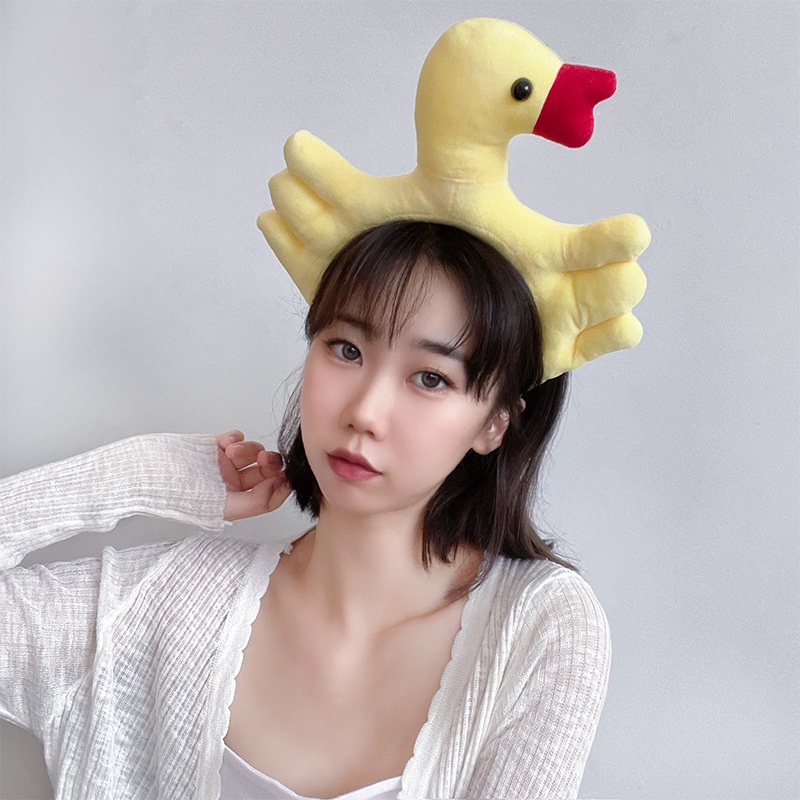 Băng đô cài tóc hình chú vịt dễ thương cho nữ
