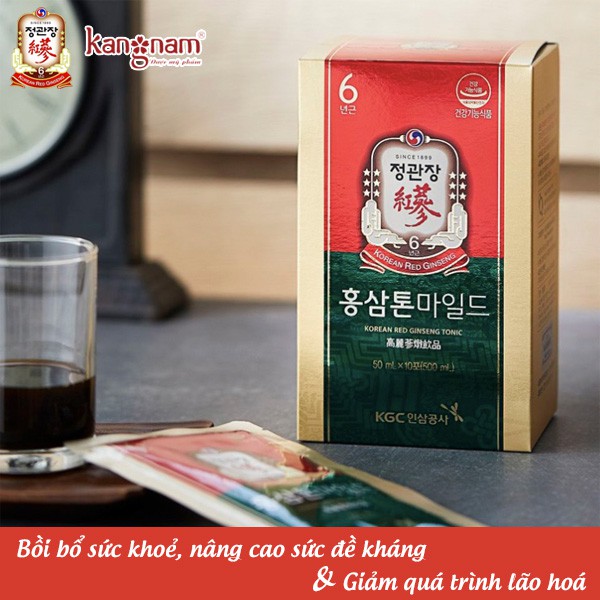 [Mã FMCGM100 - 10% đơn 500K] Nước Hồng Sâm Pha Sẵn KGC Cheong Kwan Jang Dạng Gói KRG Tonic Mild 30 gói