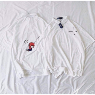Áo Polo SPIDER MAN Unisex (Đen-Trắng)