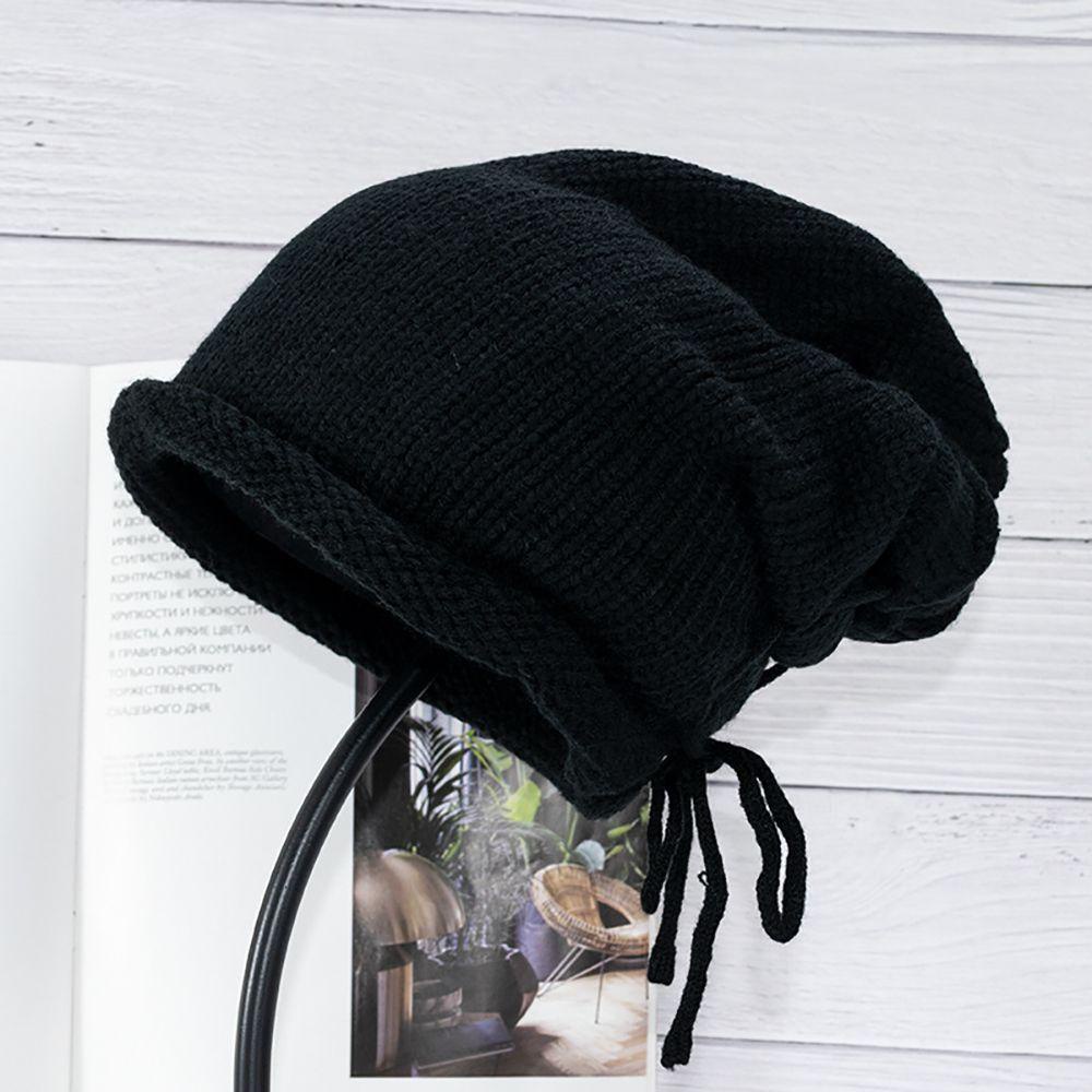 Mũ Len Trùm Đầu Giữ Ấm Màu Sắc Đơn Giản Cho Nam Nữ
