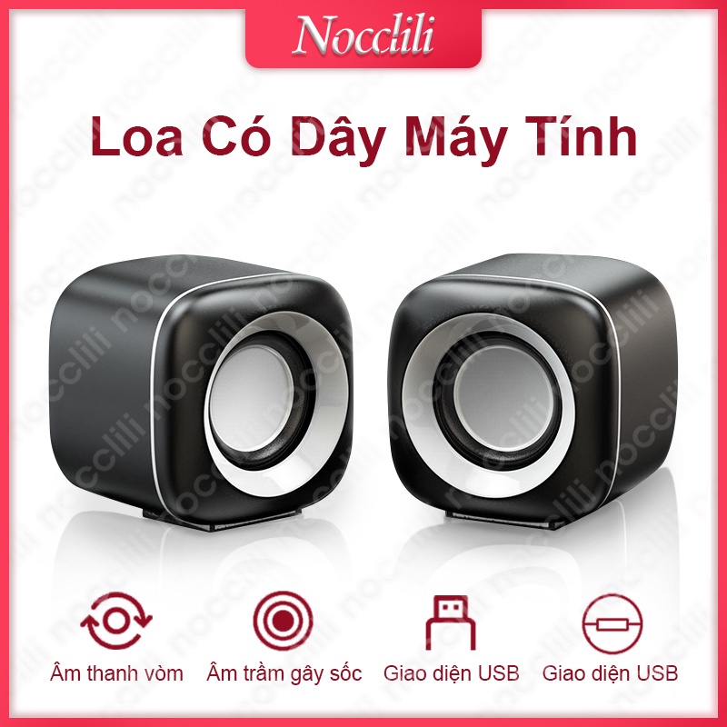 Nocclili Loa Máy Tính để bàn Âm Thanh PC Mini Usb Đa Phương Tiện Loa Nhỏ Loa Máy Tính Xách Tay Có Giắc Cắm 3.5mm Loa TV Cho Máy Tính / PC / Máy Tính Xách Tay / TV