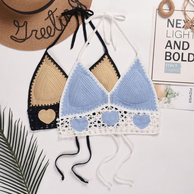 Áo Croptop Dệt Kim Hở Lưng Thời Trang Đi Biển Cho Nữ