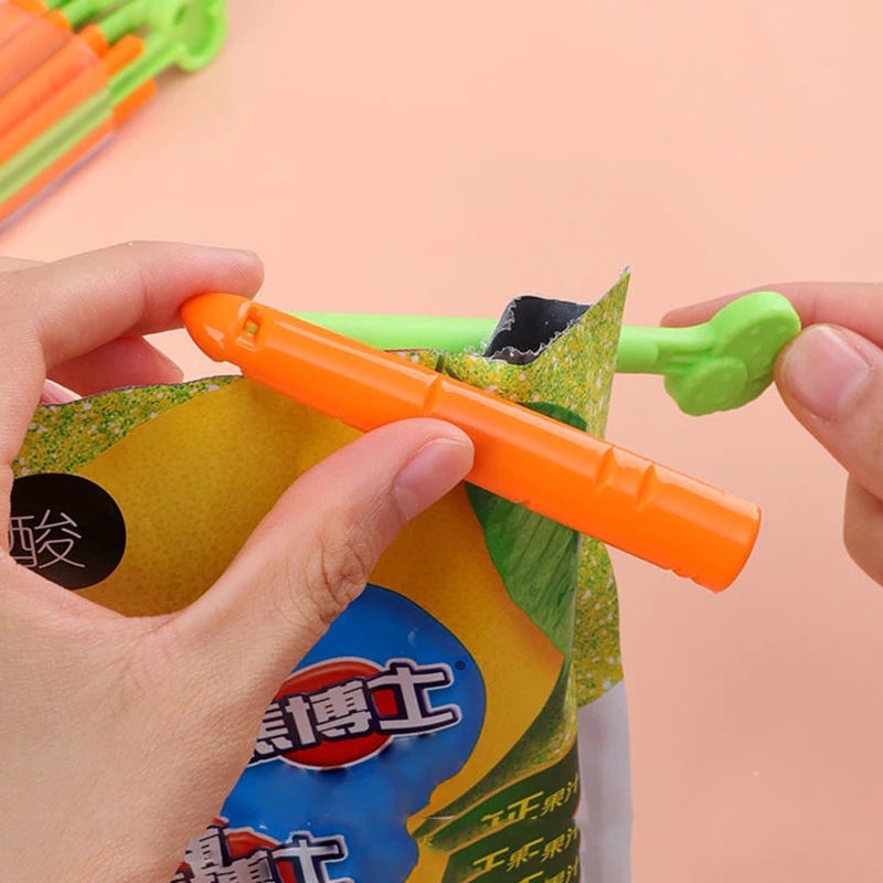 Set 5 kẹp miệng túi đựng thực phẩm hình củ cà rốt dễ thương sáng tạo