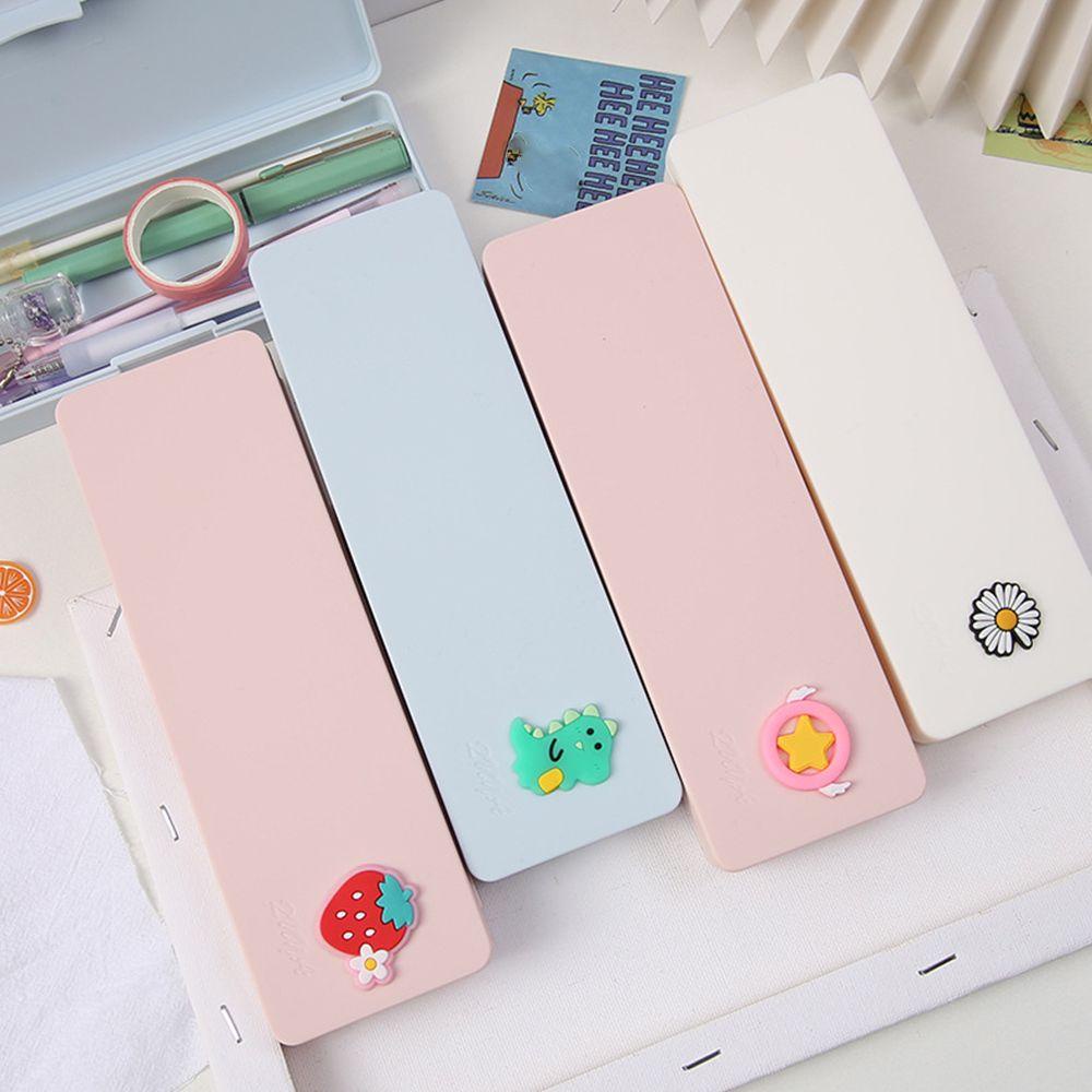 Hộp Đựng Bút Màu Trơn Tiện Dụng Cho Học Sinh / Văn Phòng Giá Đỡ