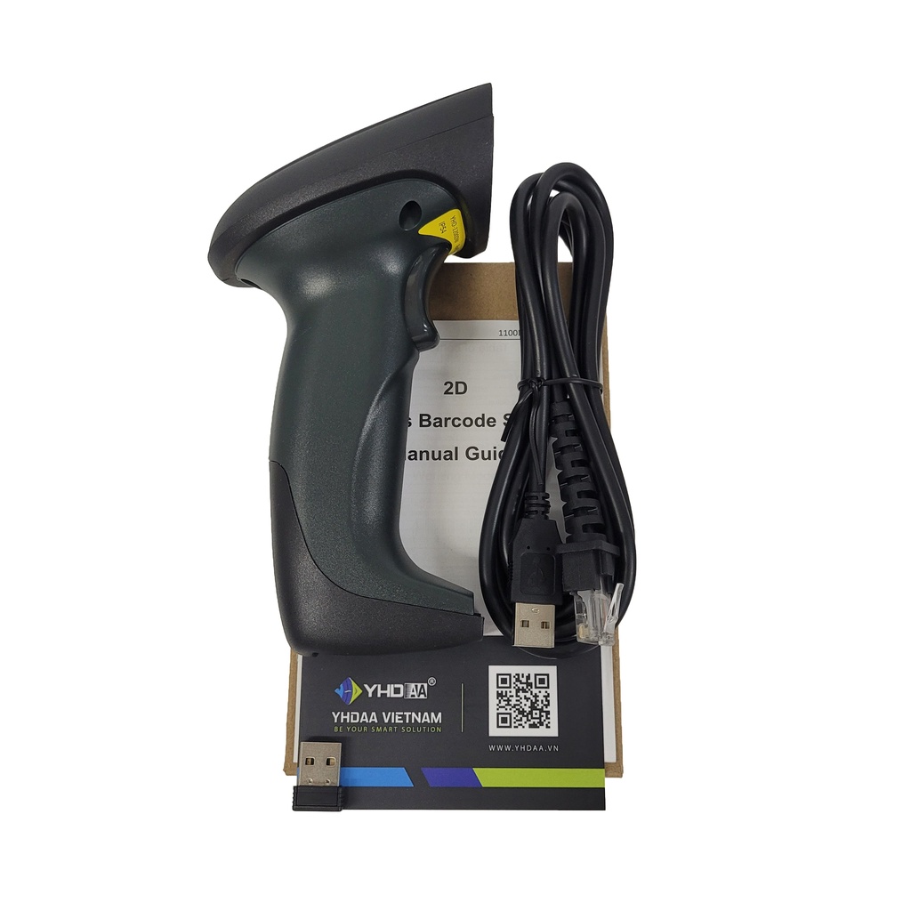 Máy bắn mã vạch không dây YHD 1200DW 2D đọc mã vạch Barcode 1D Qrcode 2D dùng trên Máy tính, Laptop
