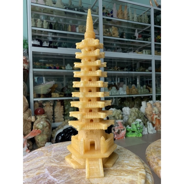 Tháp Văn Xương Đá Ngọc Hoàng Long - cao 40cm