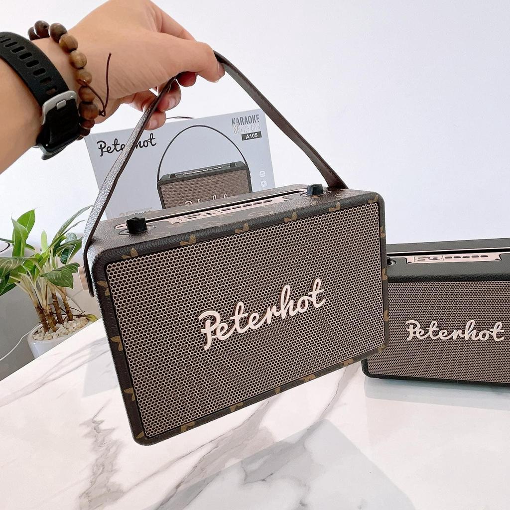 Loa Bluetooth Peterhot A105 Thiết Kế Siêu Đẹp, Bass Căng, Âm Thanh Cực Đỉnh, Có Quai Xách Cầm Tay Tiện Lợi - BH 12 Tháng