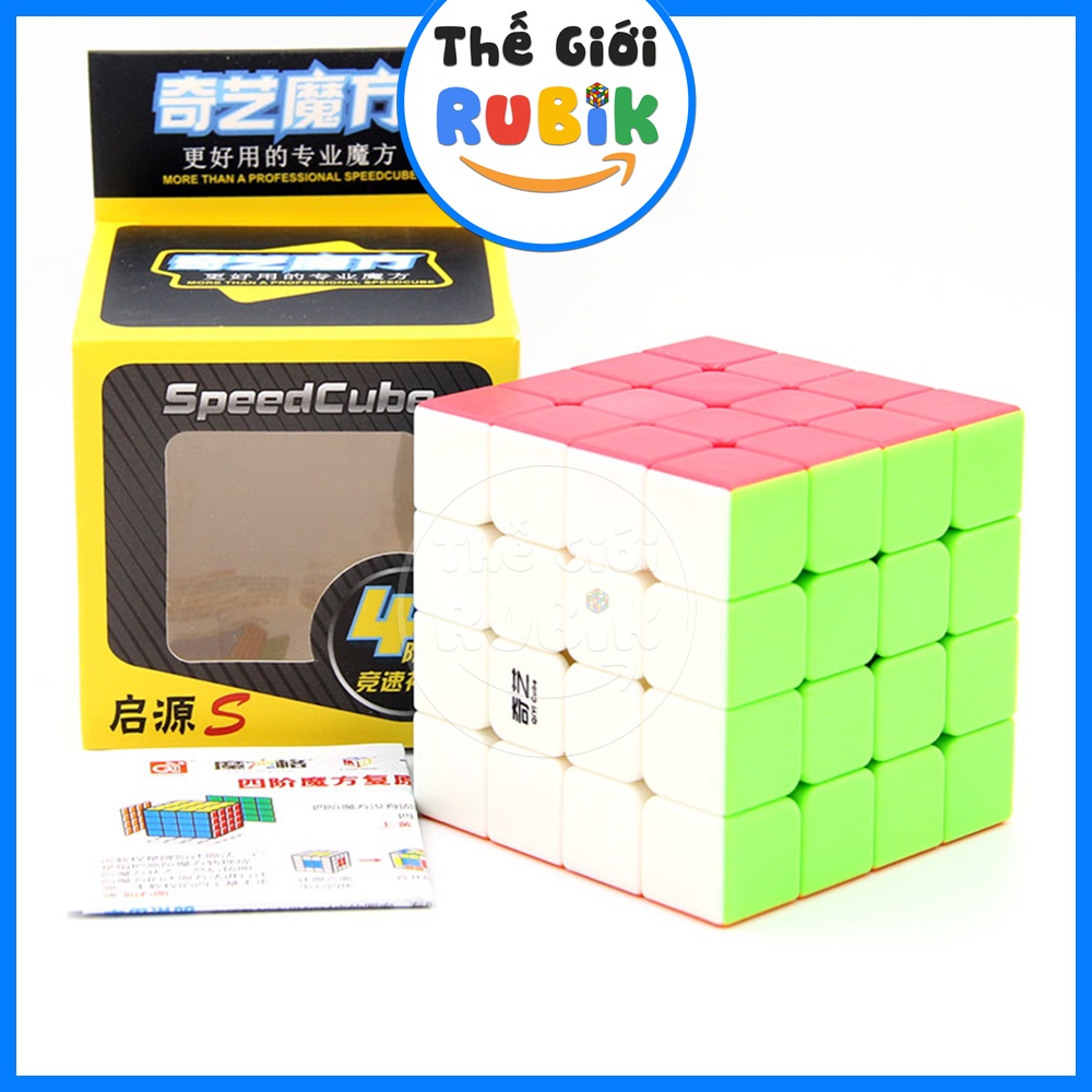 Rubik 4x4 QiYi QiYuan S Stickerless / Viền Đen. Rubic 4 Tầng 4x4x4 Đồ Chơi Trí Tuệ | Thế Giới Rubik