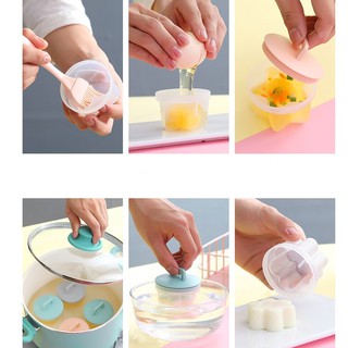 Bộ 4 khuôn hấp trứng làm thạch pudding