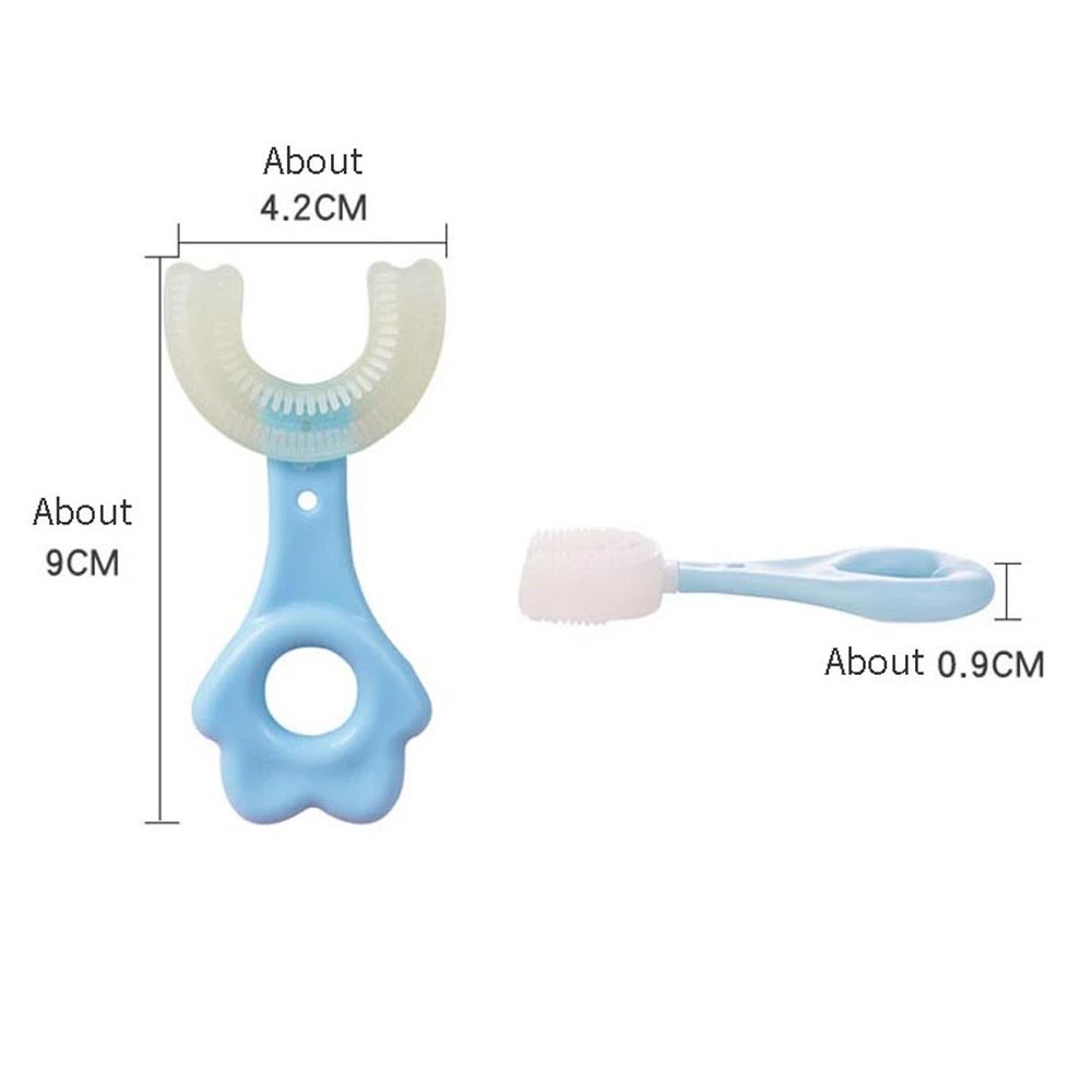 [Hàng mới về] Bàn chải đánh răng NORMAN hình chữ U xoay 360 độ cho bé từ 2-12 tuổi