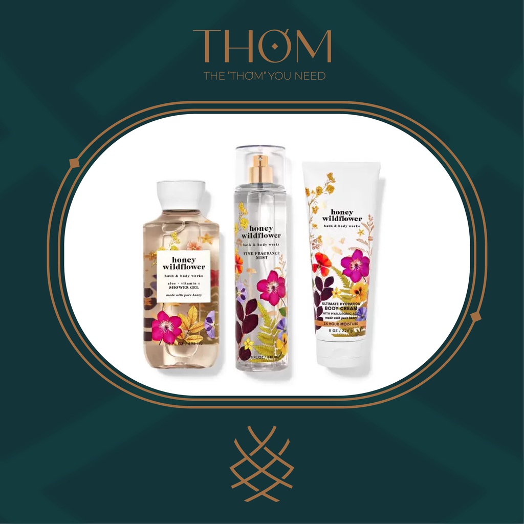 HONEY WILDFLOWER | SẢN PHẨM TẮM DƯỠNG XỊT THƠM TOÀN THÂN BATH & BODY WORKS
