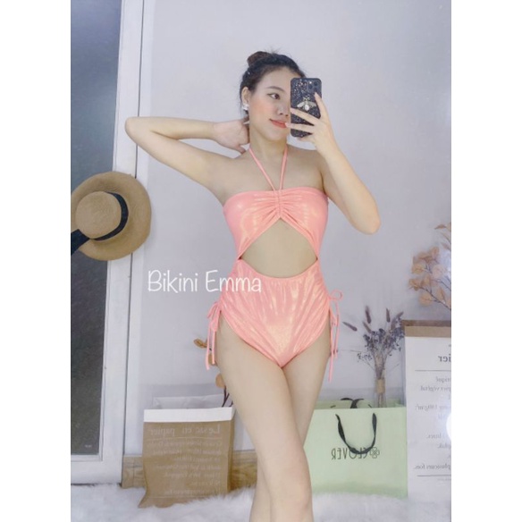 bikini đồ bơi 1 mảnh  liền rút dây kèm hinh anh thật